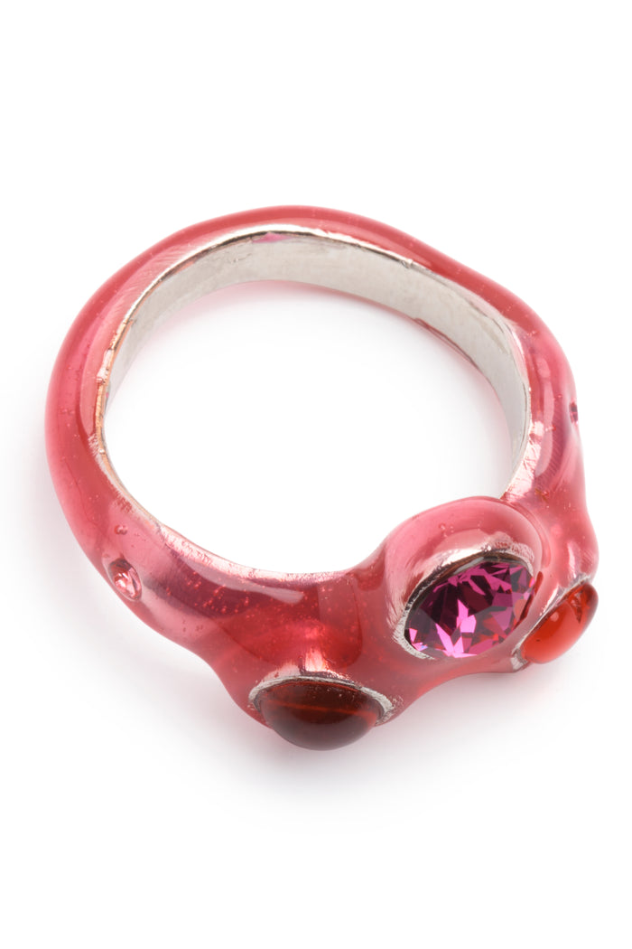 Collina Strada HOT METALLIC PINK FLORENCE RING 7