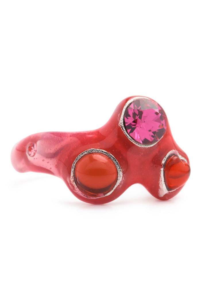 Collina Strada HOT METALLIC PINK FLORENCE RING 7