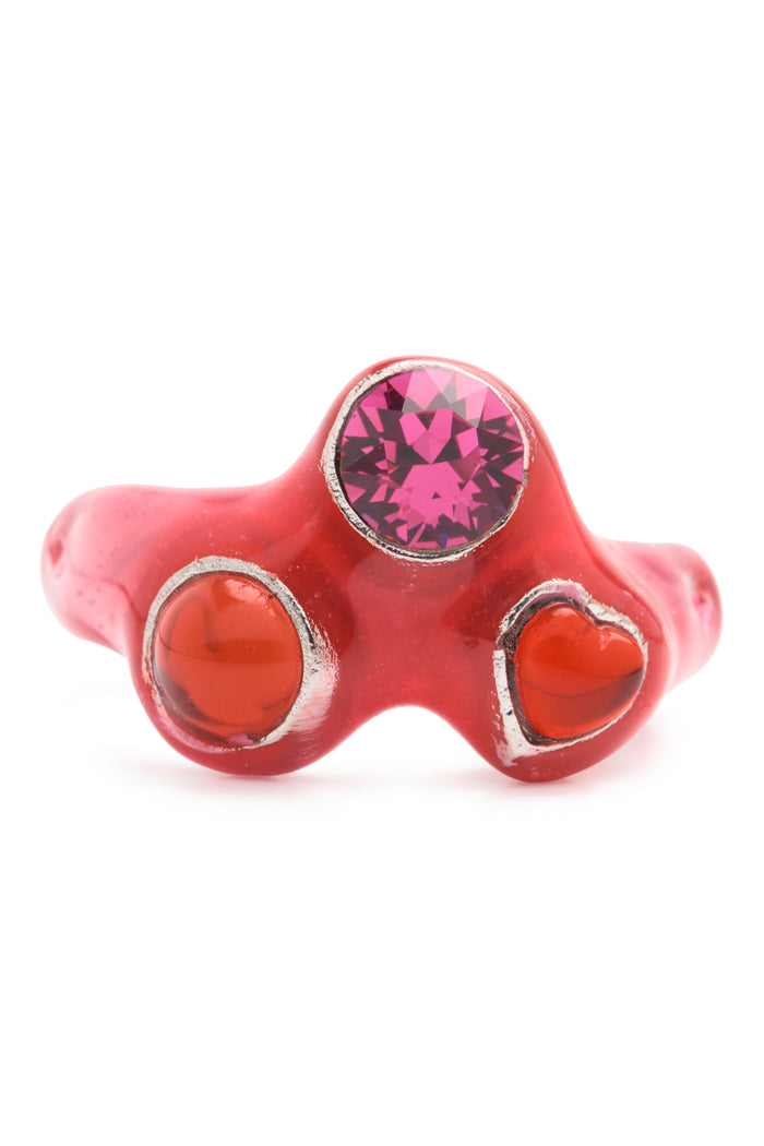 collina strada HOT METALLIC PINK FLORENCE RING 7