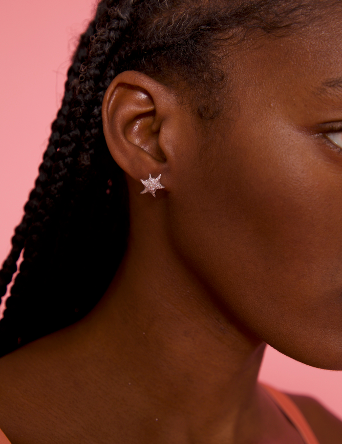 Collina Strada HOT PINK STARBURST MIX EARRING