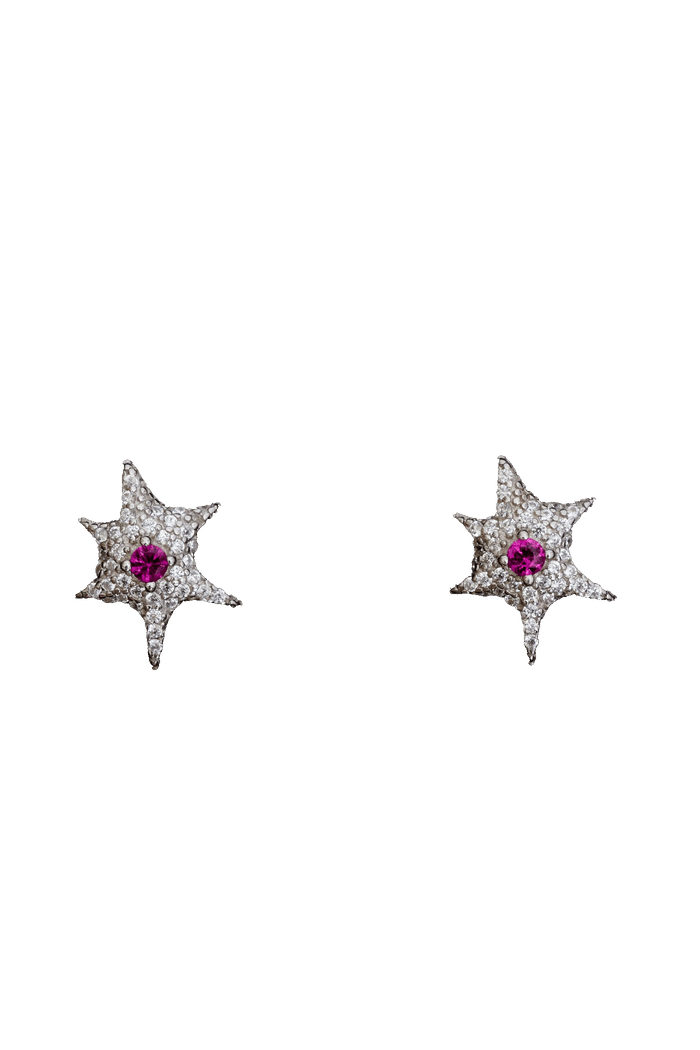 collina strada HOT PINK STARBURST STUDS