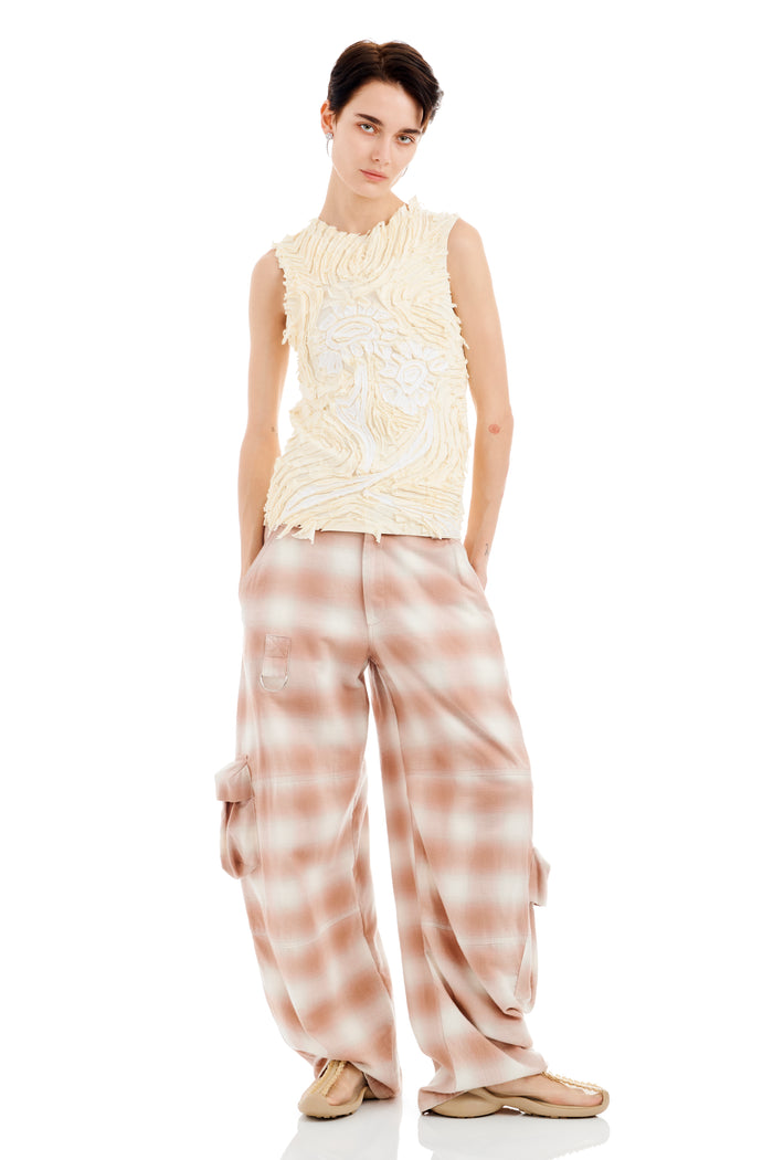 collina strada IVORY CHIRP FLOWER TANK