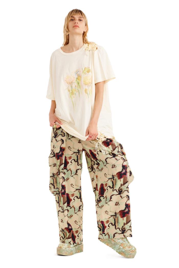 Collina Strada IVORY FLOWER DRIP LACE KATINA TEE