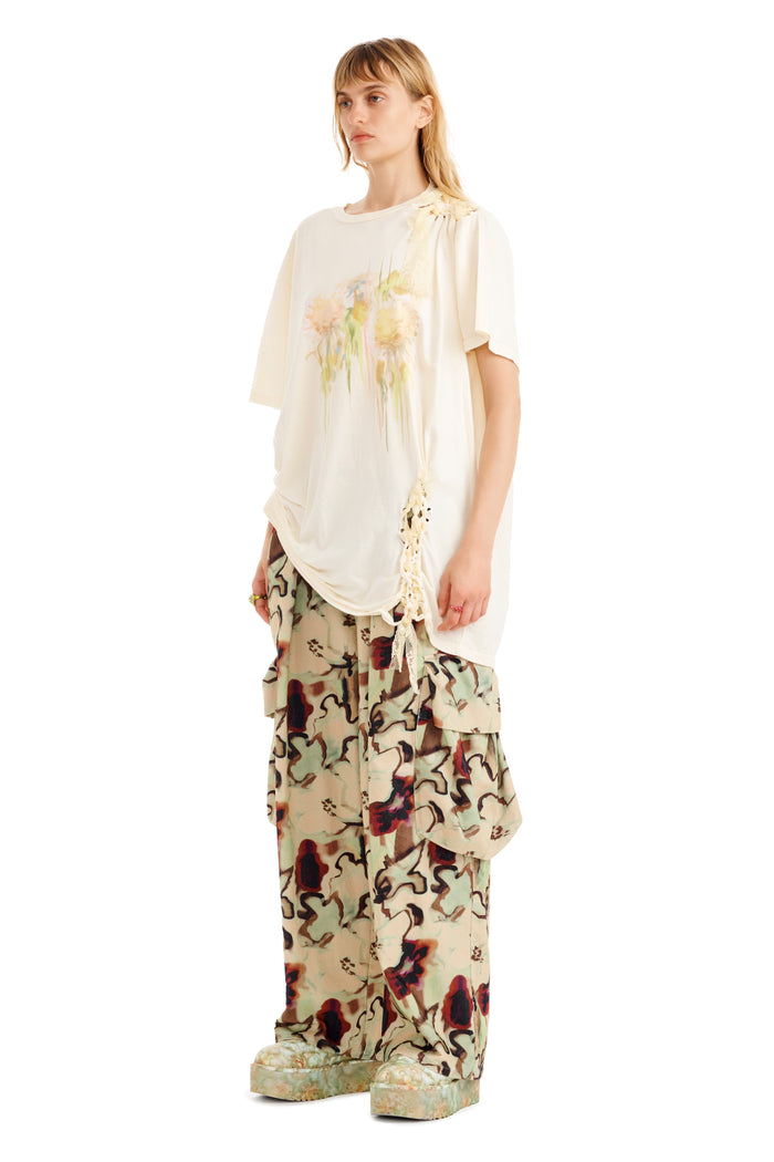 Collina Strada IVORY FLOWER DRIP LACE KATINA TEE