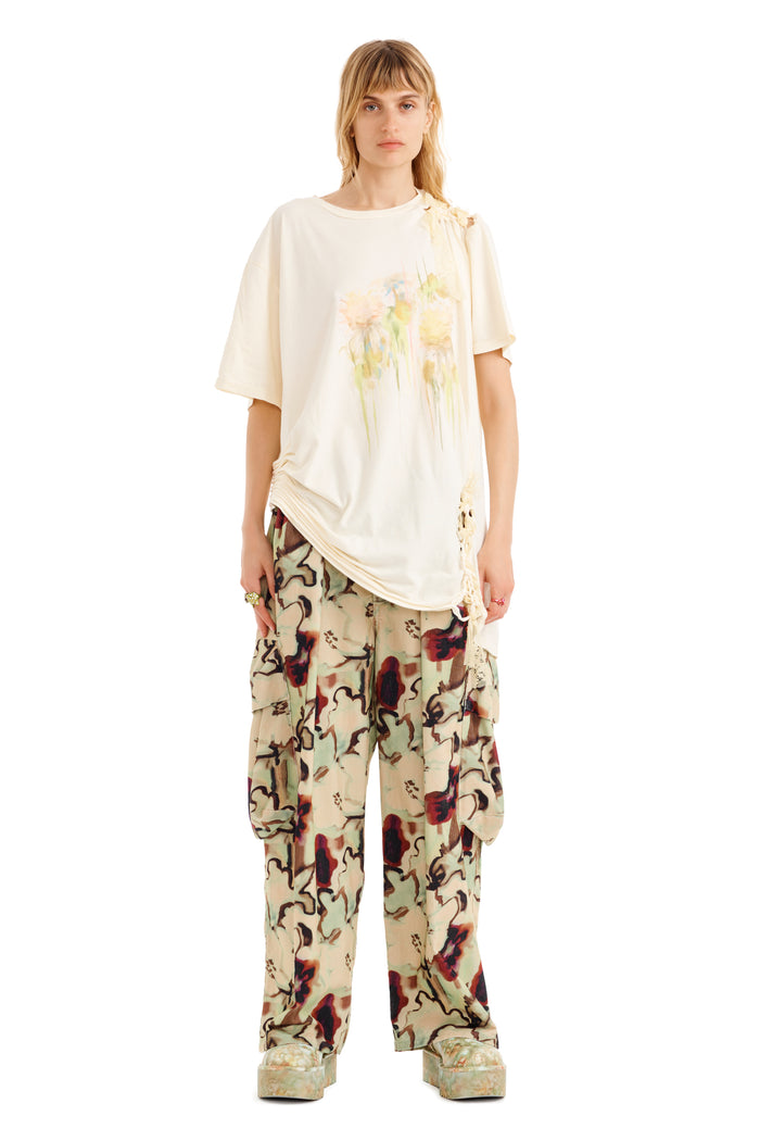 collina strada IVORY FLOWER DRIP LACE KATINA TEE