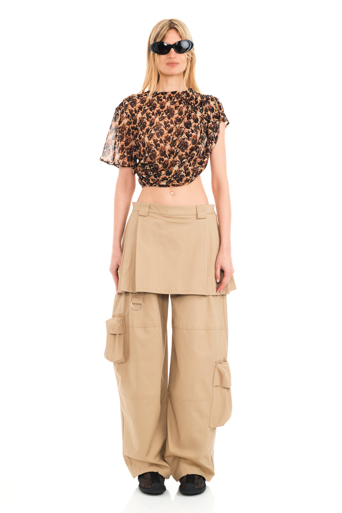 Collina Strada KHAKI LAWN SKIRT CARGO PANT