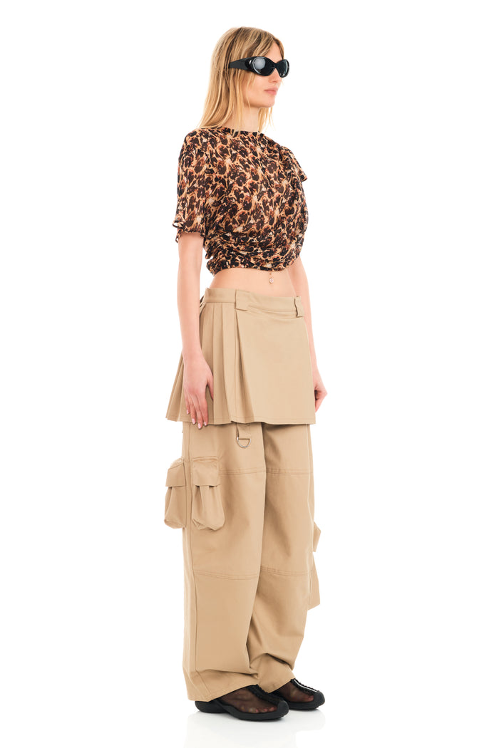Collina Strada KHAKI LAWN SKIRT CARGO PANT