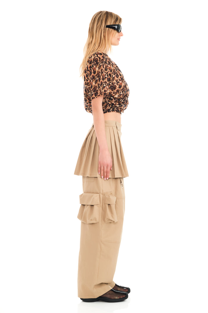 Collina Strada KHAKI LAWN SKIRT CARGO PANT