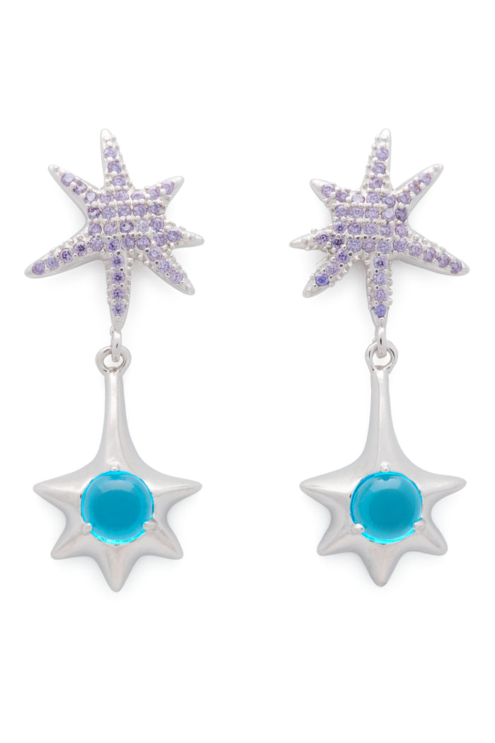 collina strada LAVENDER STAR DROP EARRING