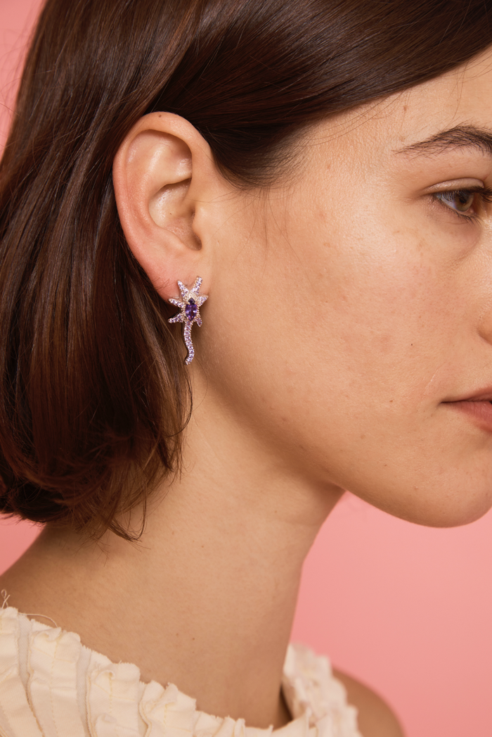 Collina Strada LAVENDER STAR TRAIL EARRINGS