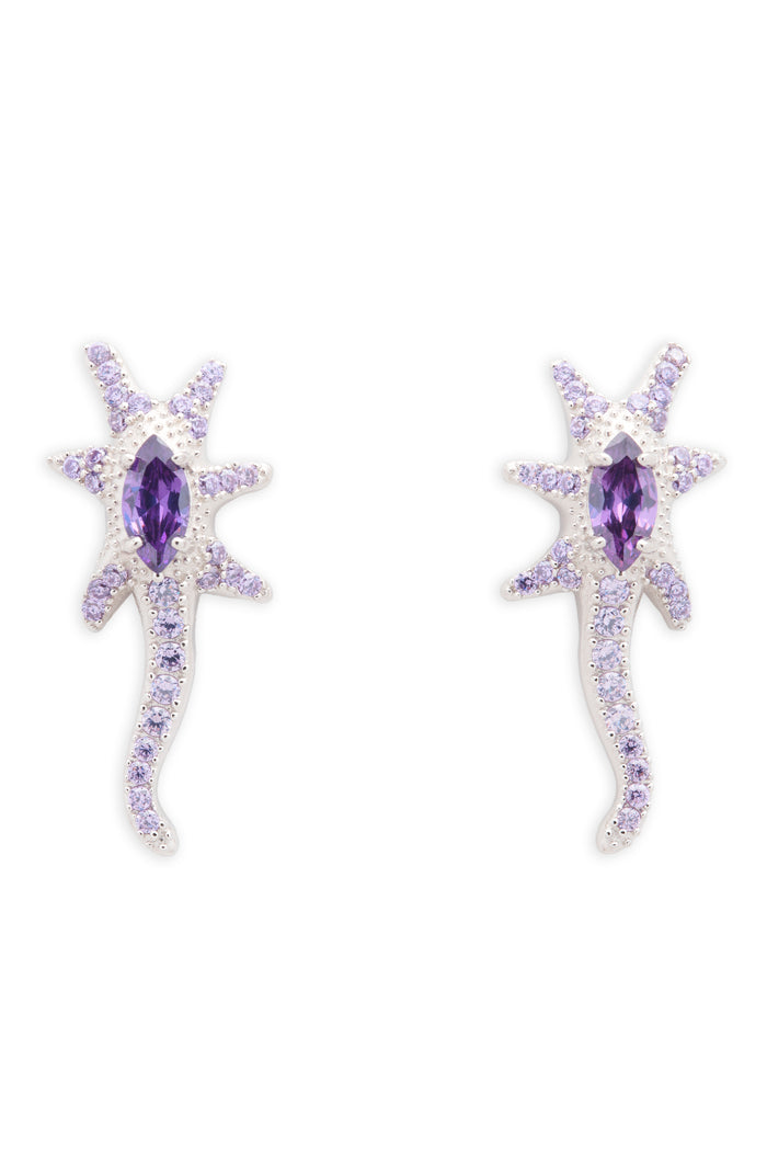 collina strada LAVENDER STAR TRAIL EARRINGS