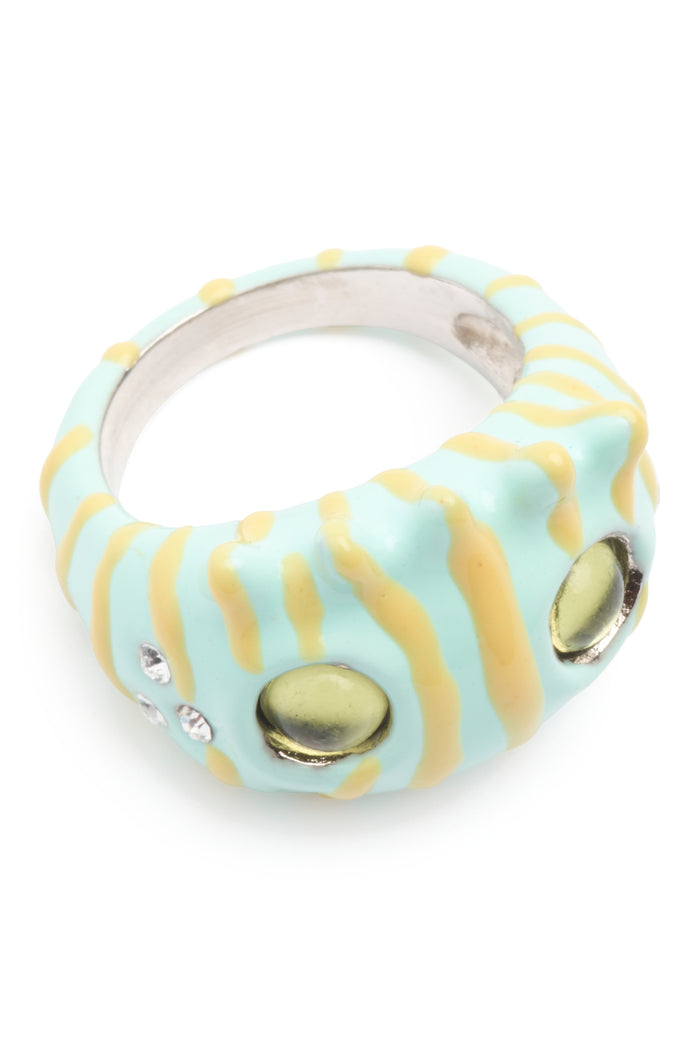 Collina Strada LEMON STRIPE LIBERTY FROG RING