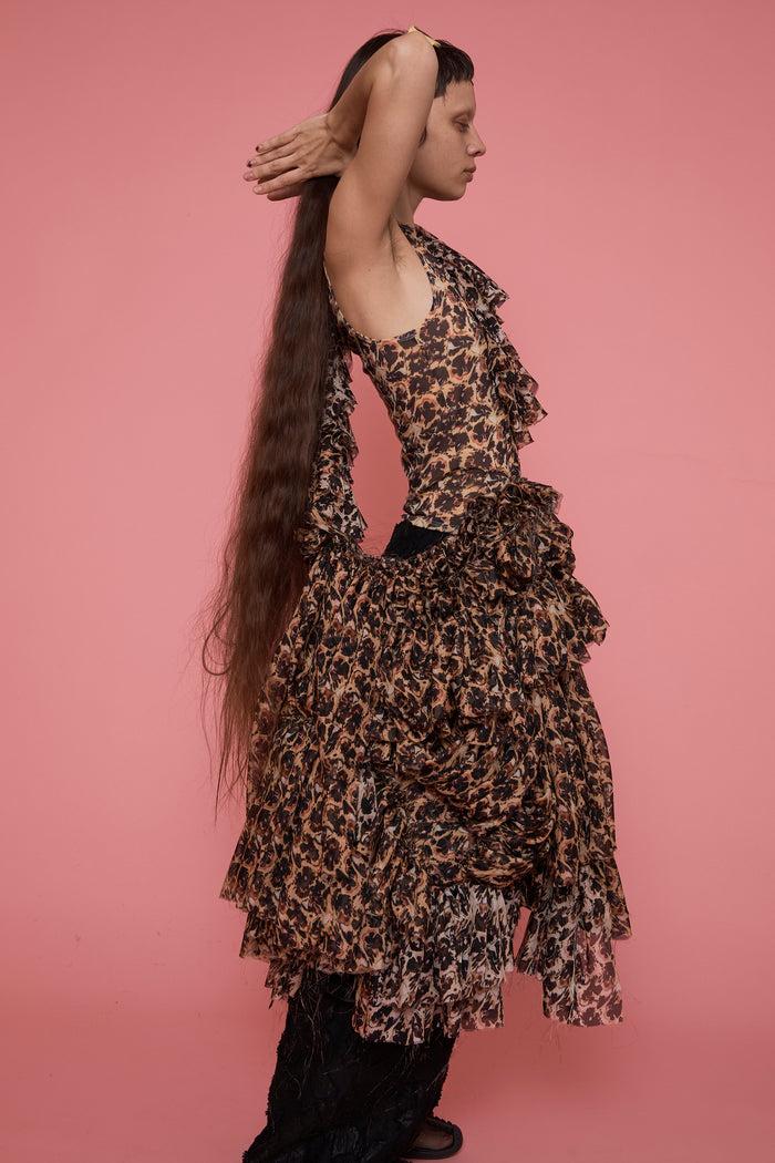 Collina Strada LEOPARD PEONY CLOUD BAG