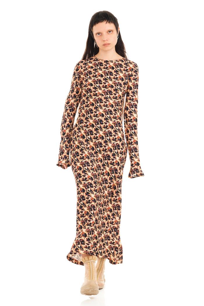 Collina Strada LEOPARD PEONY YURI DRESS