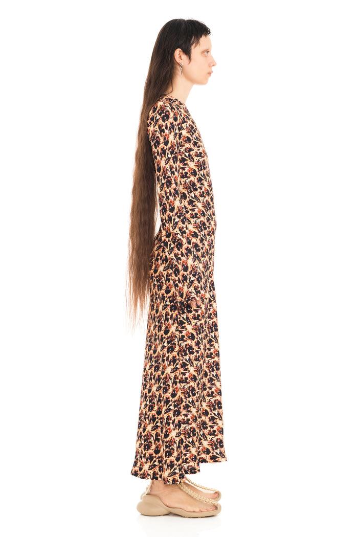 Collina Strada LEOPARD PEONY YURI DRESS