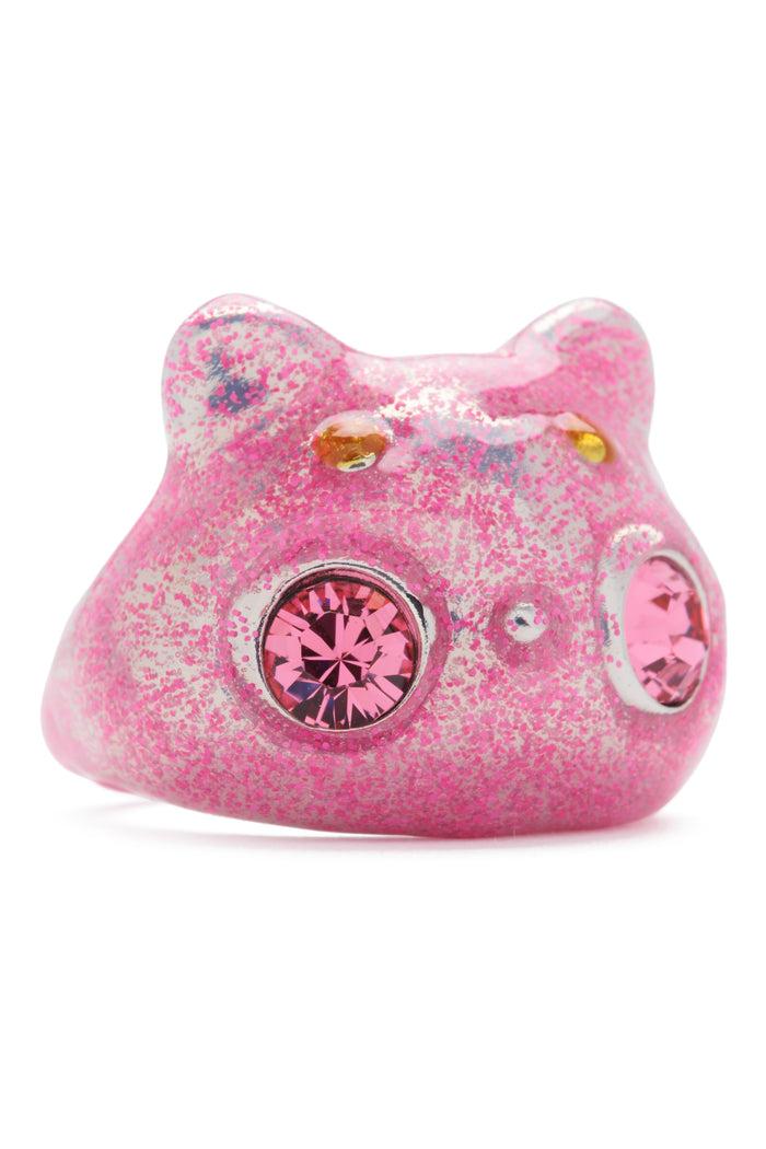 Collina Strada LIGHT PINK GLITTER BUG RING