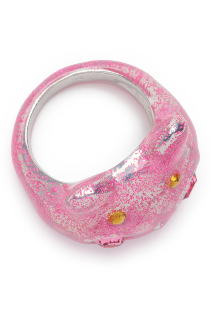 Collina Strada LIGHT PINK GLITTER BUG RING
