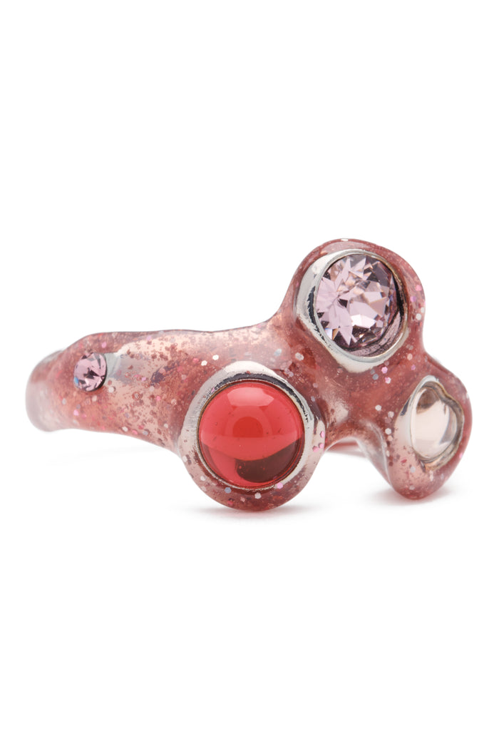 Collina Strada LIGHT PINK GLITTER FLORENCE RING