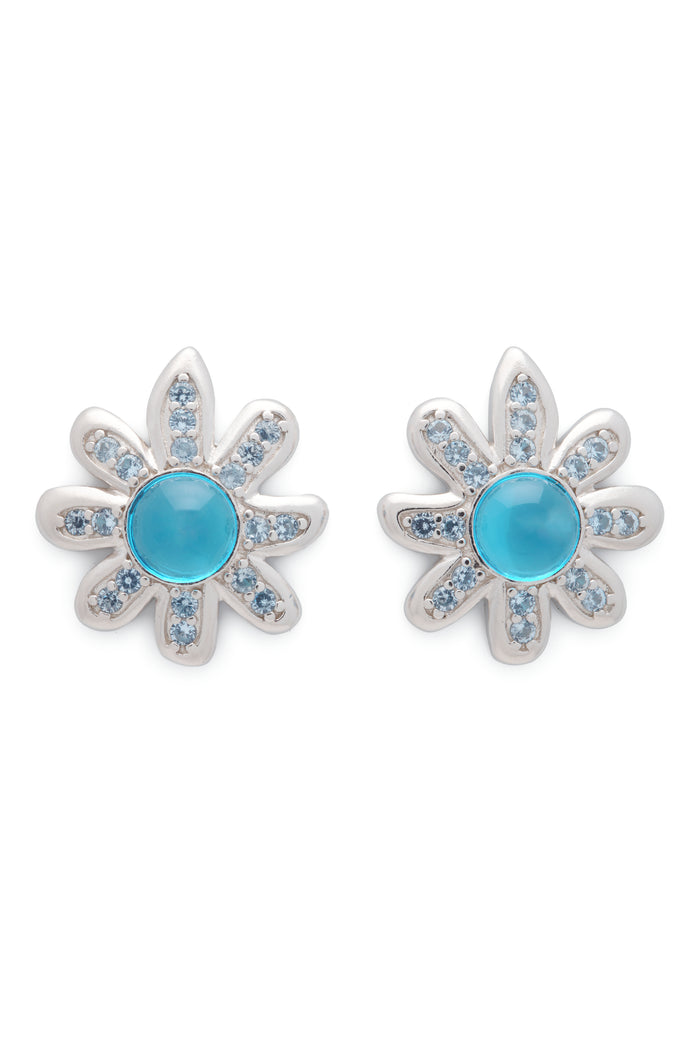 collina strada LIGHT SAPPHIRE CHAMOMILE EARRING