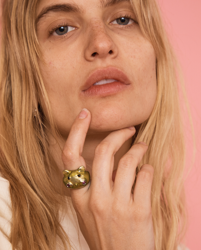 Collina Strada LIME BUG RING