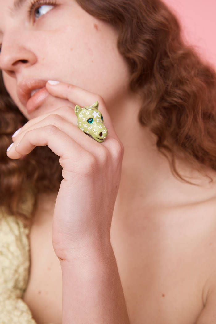 Collina Strada LIME FLOWERS BABY PONY RING 6