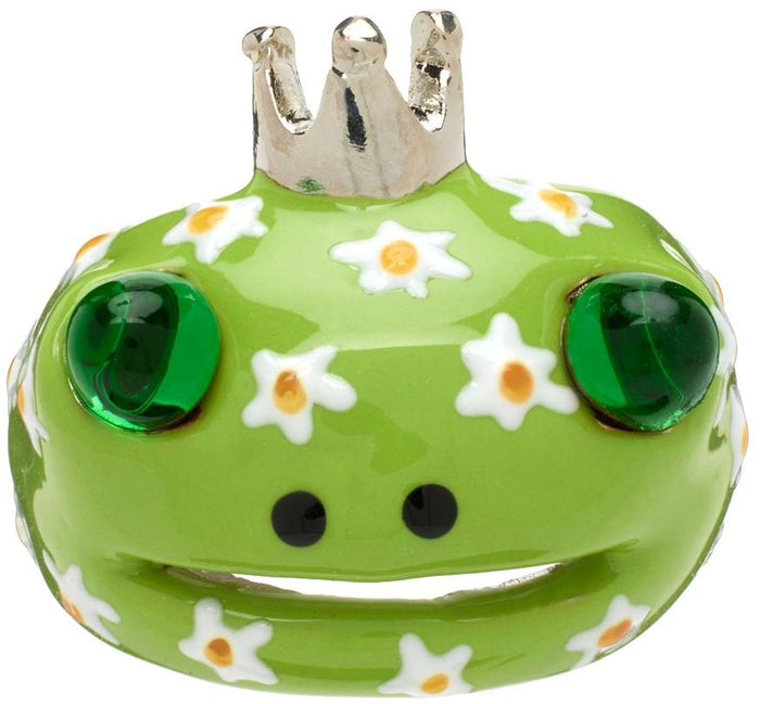 Collina Strada LIME FLOWERS FROG PRINCE RING