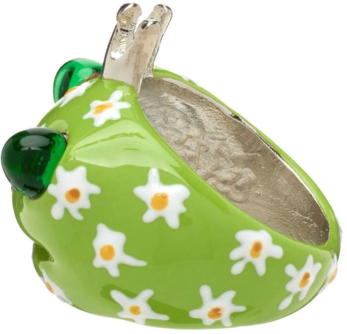 Collina Strada LIME FLOWERS FROG PRINCE RING
