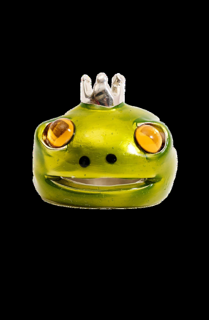 collina strada LIME FROG PRINCE RING
