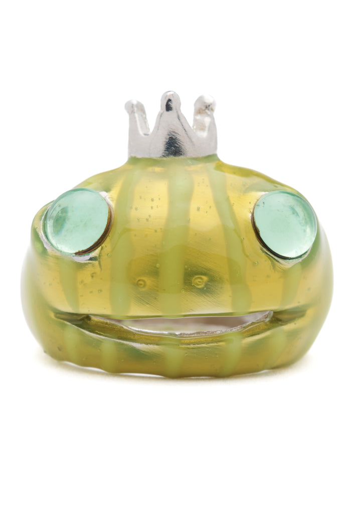 collina strada LIME STRIPE FROG PRINCE RING