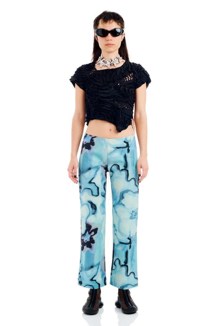 Collina Strada MARIPOSA PANT SKY WATERCOLOR FLORAL
