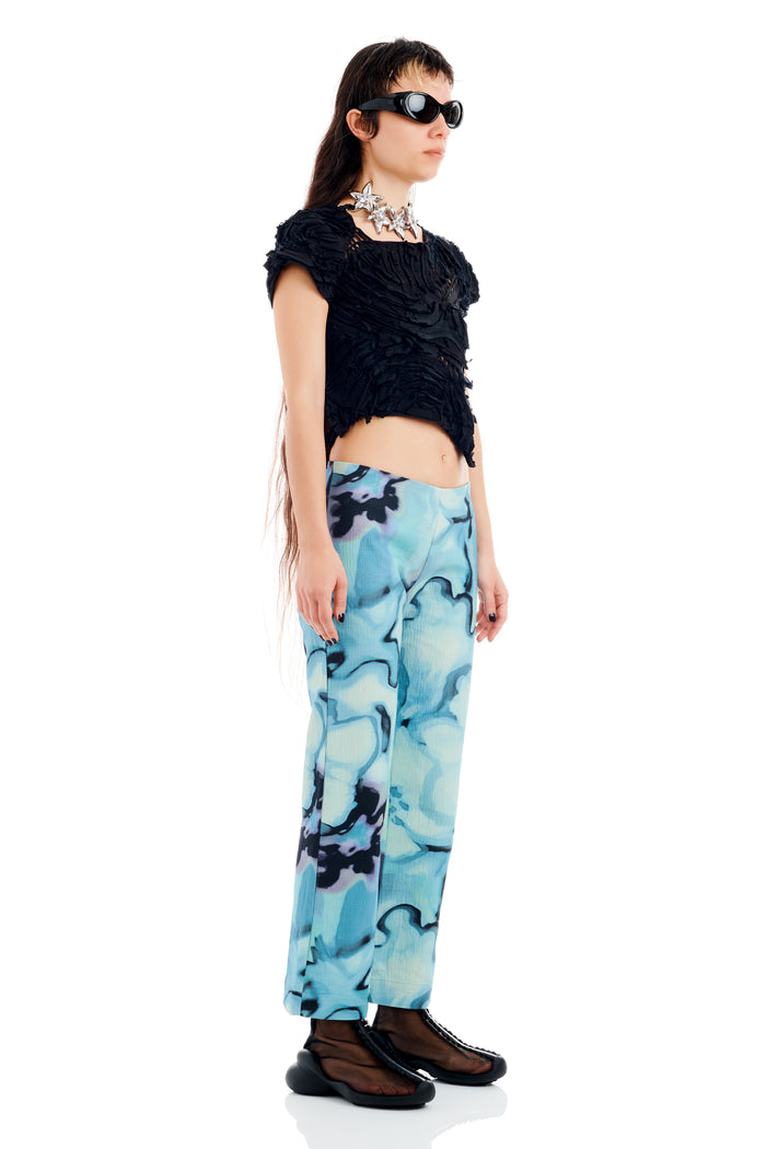 Collina Strada MARIPOSA PANT SKY WATERCOLOR FLORAL