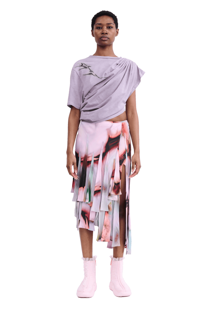 Collina Strada MAUVE EVA DRAPED TEE SMALL