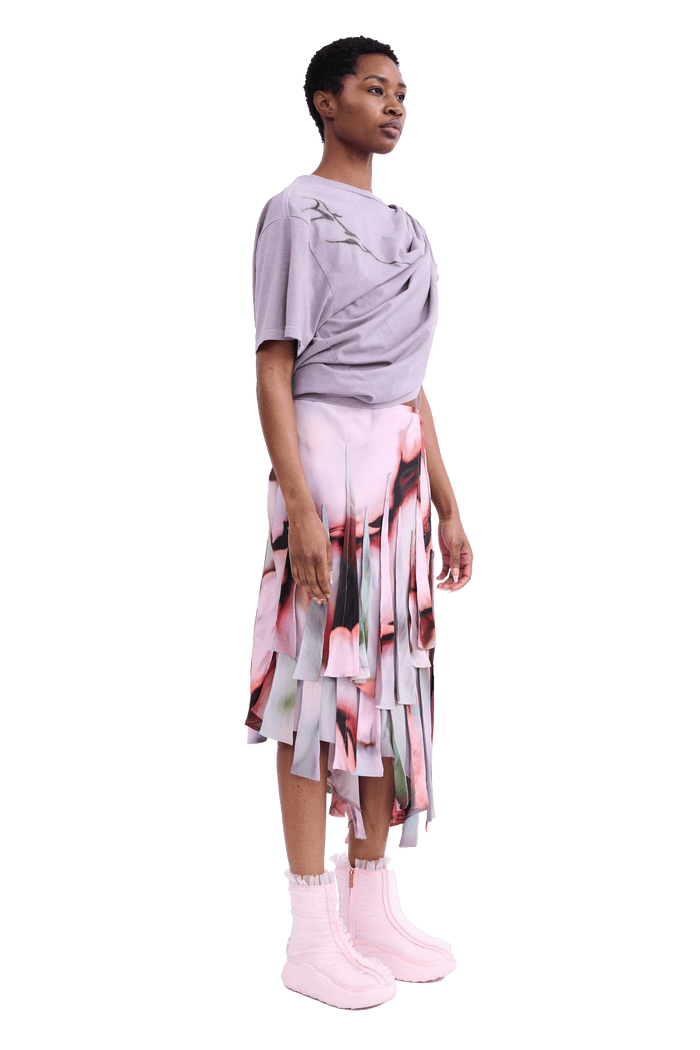 Collina Strada MAUVE EVA DRAPED TEE SMALL