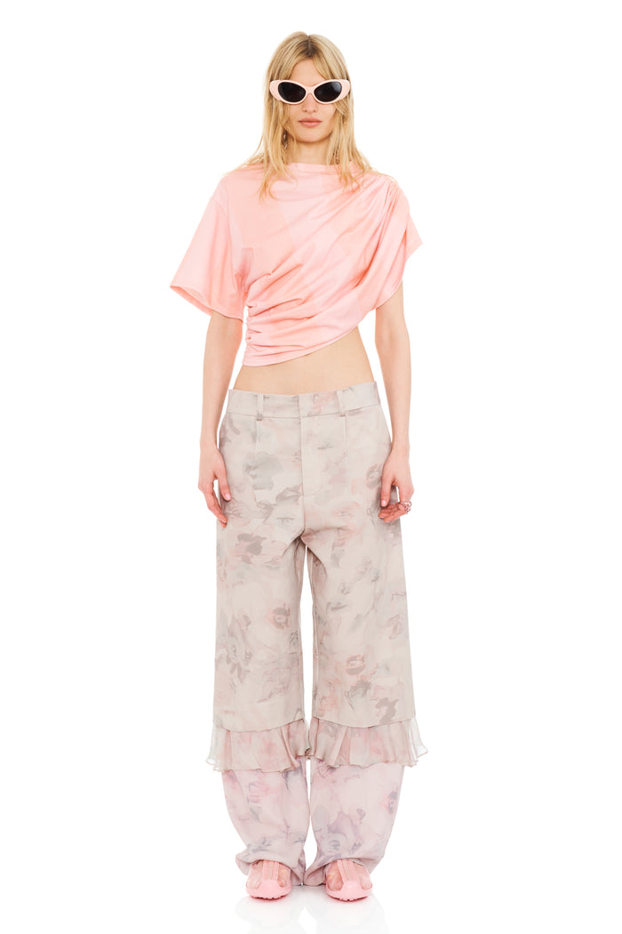 collina strada MELON STRIPE EVA DRAPED TEE