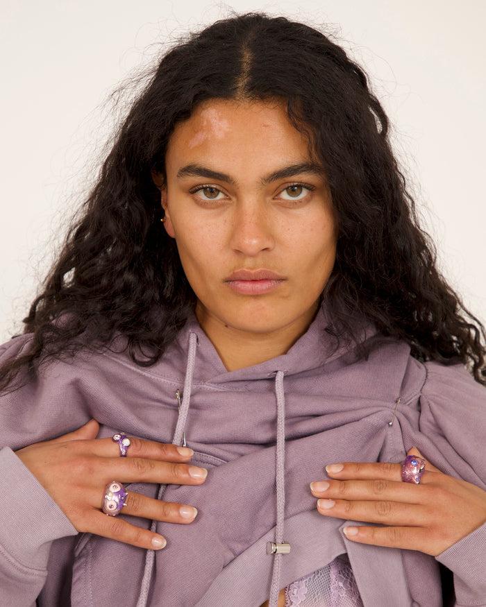 Collina Strada METALLIC LILAC RHINO BABY RING 8