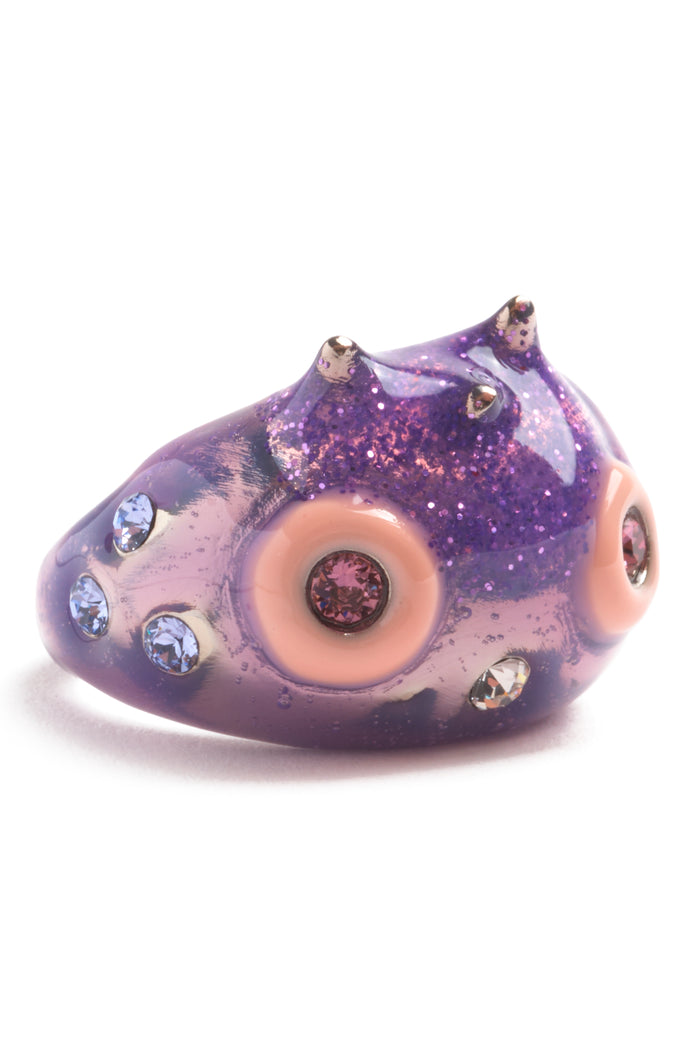 Collina Strada METALLIC LILAC RHINO BABY RING 8
