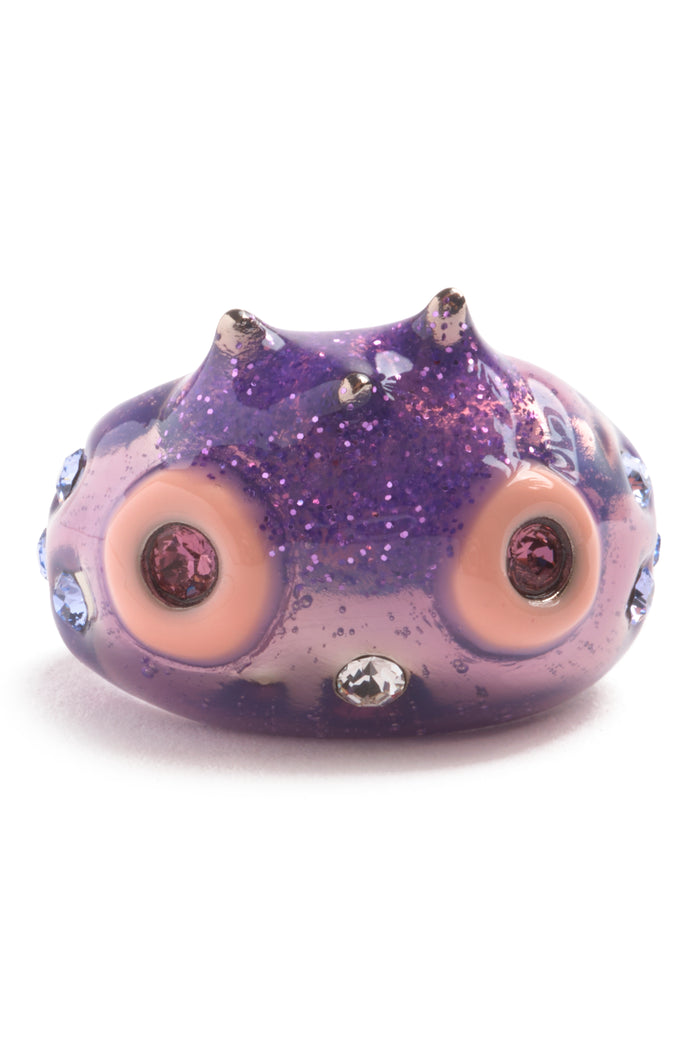 collina strada METALLIC LILAC RHINO BABY RING 8