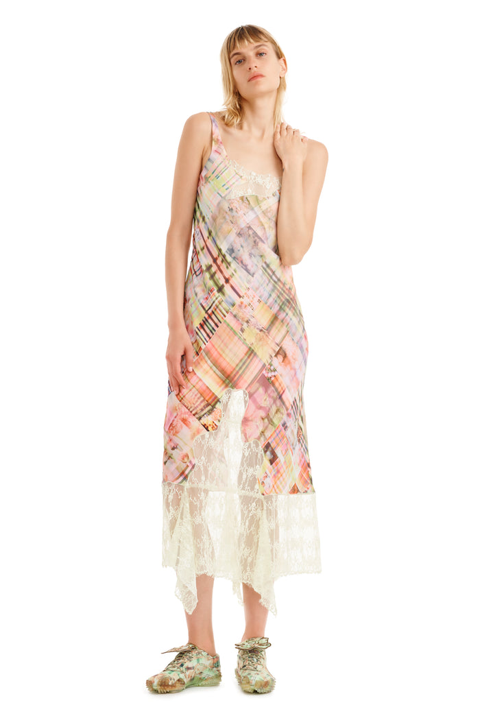 Collina Strada MULTI PLAID ANEMONE DRESS