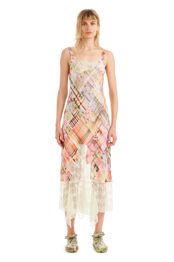 Collina Strada MULTI PLAID ANEMONE DRESS