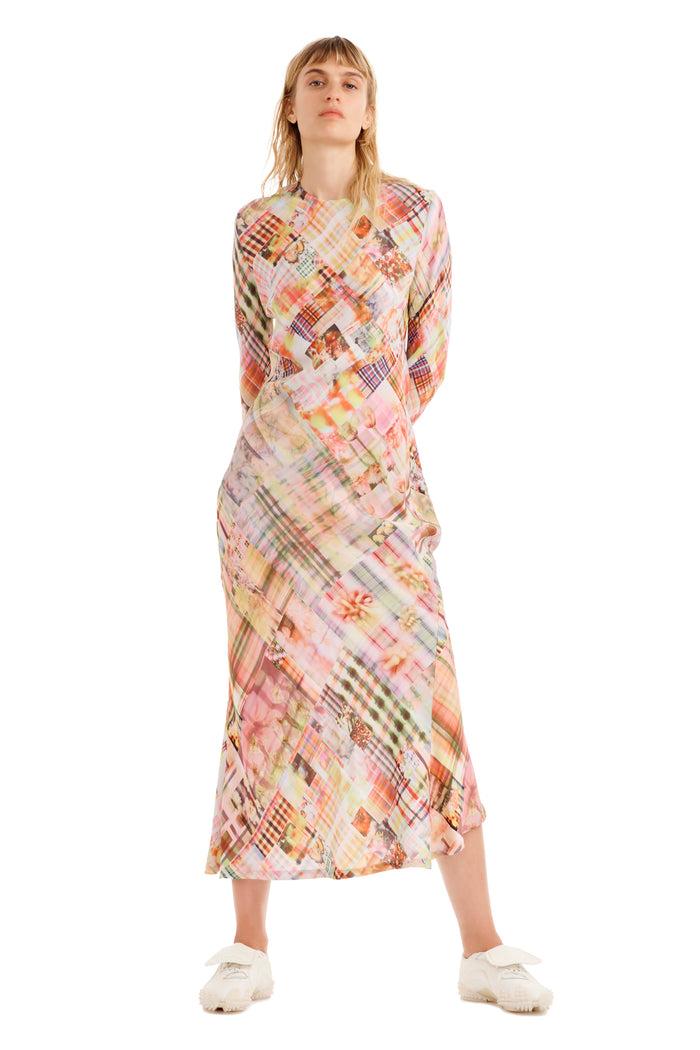 Collina Strada MULTI PLAID YURI DRESS