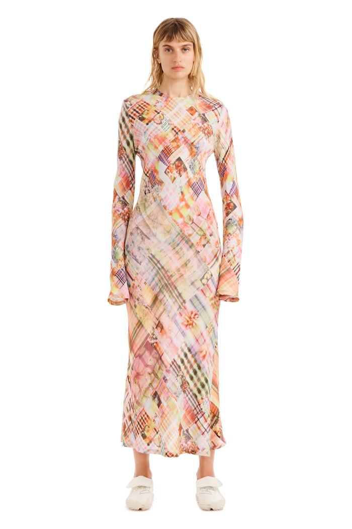 collina strada MULTI PLAID YURI DRESS