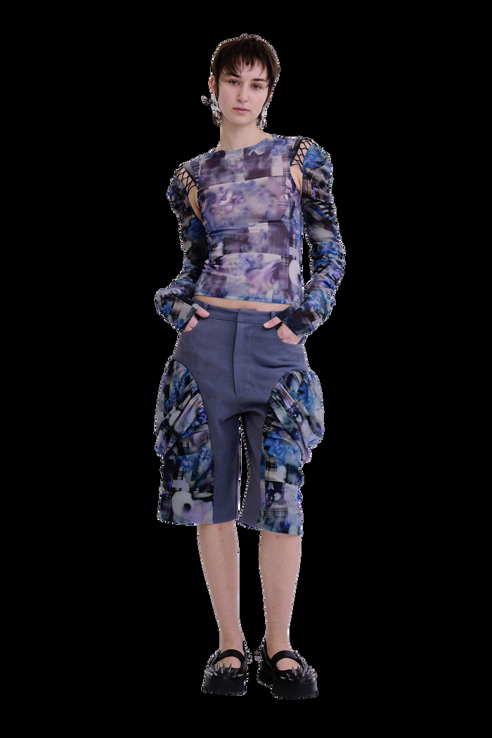 Collina Strada NAVY GARDEN BLUR GIVA SHORT X SMALL