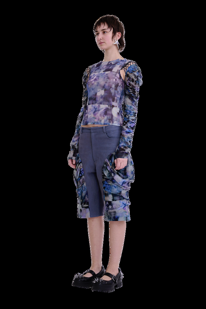 Collina Strada NAVY GARDEN BLUR GIVA SHORT X SMALL