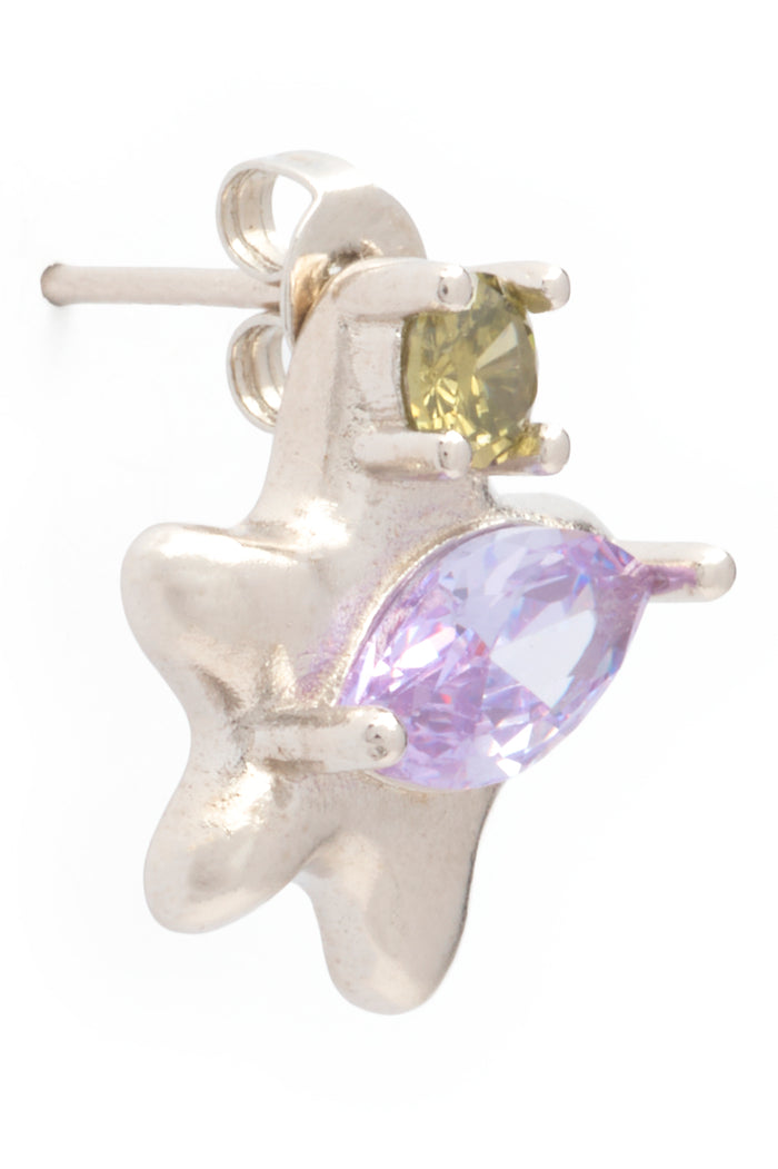 Collina Strada OLIVE AMETHYST STELLA STUDS