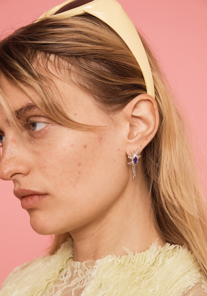 Collina Strada OLIVE LAVANDER STAR TRAIL EARRINGS