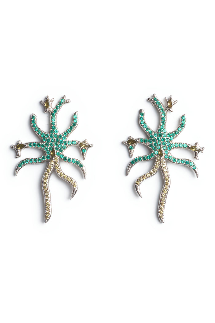 collina strada OLIVINE EMERALD ETOILE EARRING