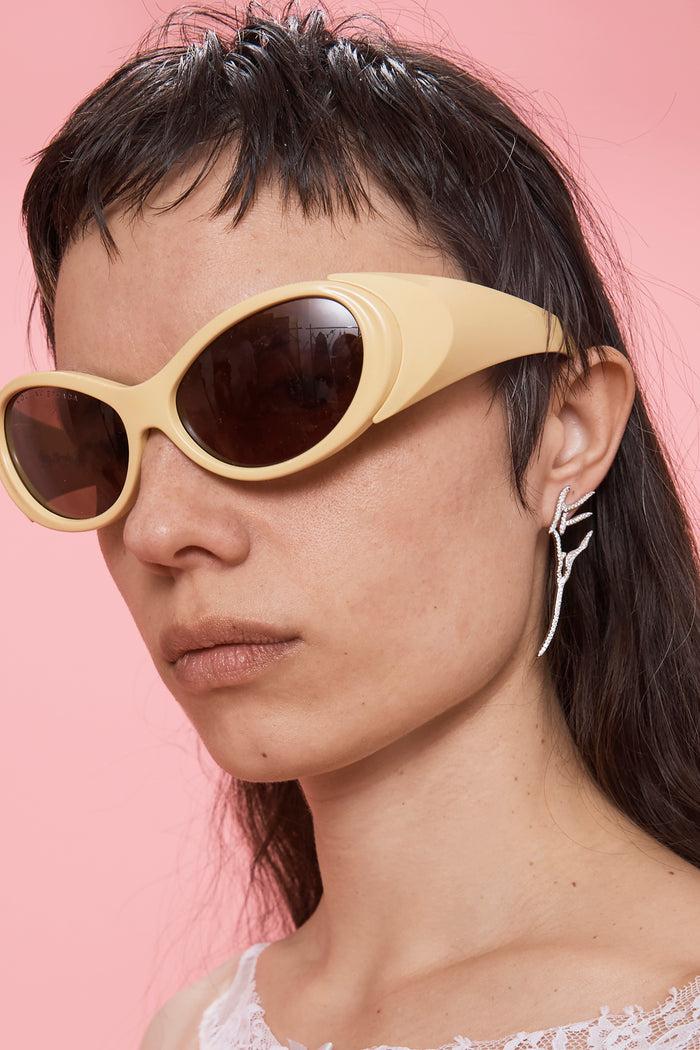 Collina Strada OLIVINE PAVE WING EARRINGS