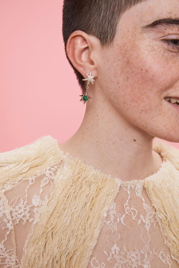 Collina Strada OLIVINE STAR DROP EARRING
