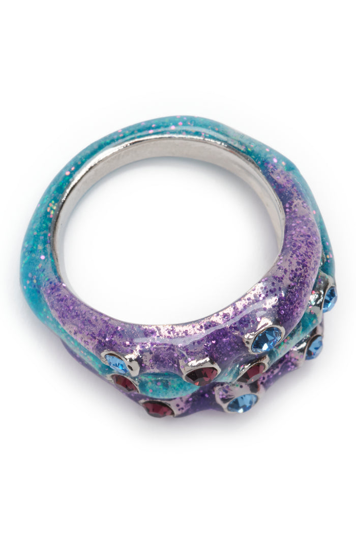 Collina Strada PERIWINKLE GLITTER STACKED RING