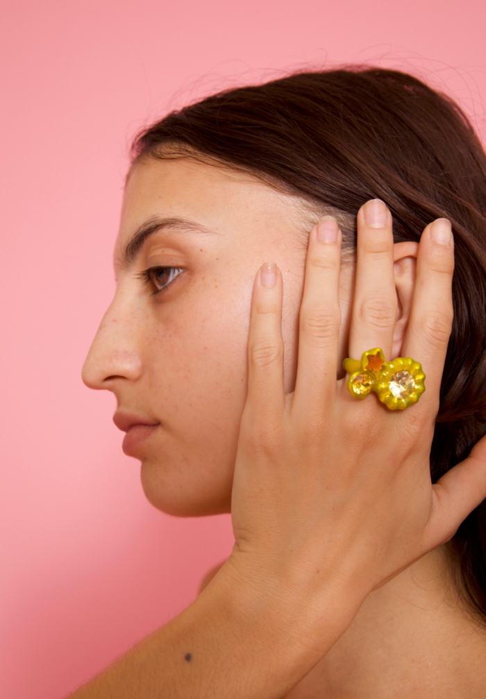 Collina Strada PINEAPPLE CANDY GEM RING 7